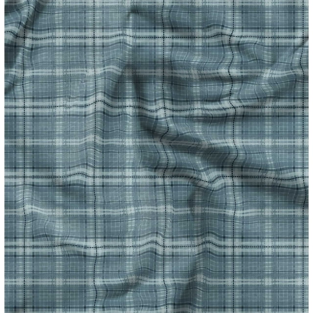 Soimoi Cotton Poplin Fabric Plaid Check Fabric Prints by Yard 56 Inch Wide