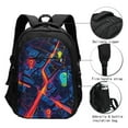 thumbnail image 3 of Daiia Neon City Map Pattern USB Charging Backpack for Men and Women, Anti-Theft Backpack,Travel Backpack,School Backpack,College Backpack,Laptop Backpack, 3 of 7