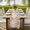 thumbnail image 4 of Table Runners 72 Inches Long Dress Scarves, Valentine's Day Farmhouse Kitchen Table Runner, Coffee Tablerunners, Watercolor Love Flowers Leaves Plants Beige 16x72 Inch, 4 of 9