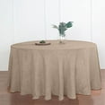 thumbnail image 2 of BalsaCircle 120" Taupe Brown Round Premium Polyester Faux Burlap Tablecloth Dining, 2 of 7