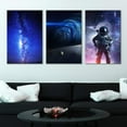 thumbnail image 2 of wall26 - 3 Panel Canvas Wall Art - Space Theme with The Universe and Science Fiction Style Astronaut - Giclee Print Gallery Wrap Modern Home Art Ready to Hang - 24"x36" x 3 Panels, 2 of 4