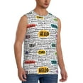thumbnail image 2 of JUNZAN Hello Men's Sleeveless T Shirts,Sleeveless Muscle Shirts,Sizes S-3XL, 2 of 8