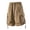 A126 Khaki, variant on Streetwear Cargo Shorts for Men Baggy Loose Fit Elastic Waist Short with Multi Pockets and Straps Hip Hop Casual Summer Techwear Dance Clothing
