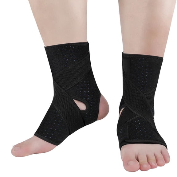 Sinvic 2 pack Size M Adjustable Cross Strap Ankle Support Brace, Breathable Compression Wrap for Low-Impact Sports and Sprained Ankle Pain Relief