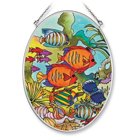 Amia Studios Tropical Fish Medium Oval Suncatcher #7742