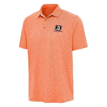 Men s Antigua Heather Orange Anaheim Ducks Par 3 Polo
