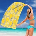 thumbnail image 5 of Fnyoxu 30x60 Inch Microfiber Beach Towel - 350gsm Quick Dry & Sand-Free Design, Oversized Lightweight Travel Towel for Family, Pool, Beach & Camping, Lemon Pattern, 5 of 6
