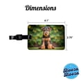 thumbnail image 3 of Airedale Terrier Dog Puppy Photo Faux Leather Travel Luggage Tag, 3 of 7