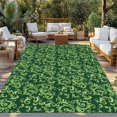 thumbnail image 2 of Green Floral Outdoor Rug 5x8 Ft - Reversible Patio Rug Outdoor Camping Rugs, Vintage Farmhouse Flowers Vines Art Washable Indoor Outdoor Area Rugs, Non-Slip Outdoor Carpet Runner for Deck/Porch, 2 of 8