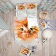 thumbnail image 3 of DESIGN ART Designart 'Lovely Red Watercolor Cat' Animal Bedding Set - Duvet Cover & Shams, 3 of 3