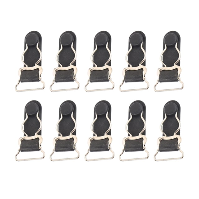 10x Clips de sujeción de cinturón de liga duraderos, soporte antideslizante ajustable para para mujer, ropa interior, pantalones cortos, Macarena Clips de cierre de liga