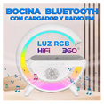 thumbnail image 4 of Bocina Bluetooth Genérica con Cargador Inalámbrico y Lámpara Color Blanco, 4 of 7