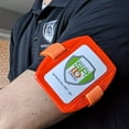thumbnail image 4 of 5 Pack - Heavy Duty Reflective Armband ID Badge Holder- Hi Visibility - Bright Orange with Adjustable Elastic and Hook & Loop Strap by Specialist ID, 4 of 7