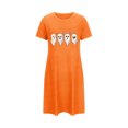 thumbnail image 5 of Tnhcen Robe de Nuit Halloween Grande Taille Incluse Imprimé Dessin Animé Manches Courtes Col Rond Polyester Spandex Extensible P-2TG pour Chaque Femme, 5 of 5
