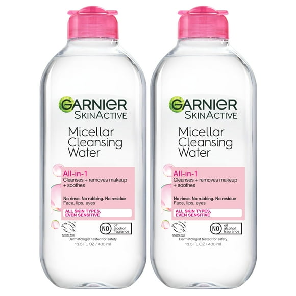 Agua micelar Garnier para piel sensible, 400 ml (2 unidades)