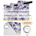 thumbnail image 6 of Purple Eucalyptus Leaves Blackout Curtains 63 Inches Long for Bedroom, Watercolor Spring Botanical Thermal Insulated Room Darkening Black Out Window Curtain Panels Grommet Drapes for Living Room, 6 of 8