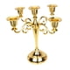 thumbnail image 5 of Candelabro portavelas, portavelas de pilar, portavelas de 5 brazos con velas largas, soporte para candelabros para de mesa dorado, 5 of 9