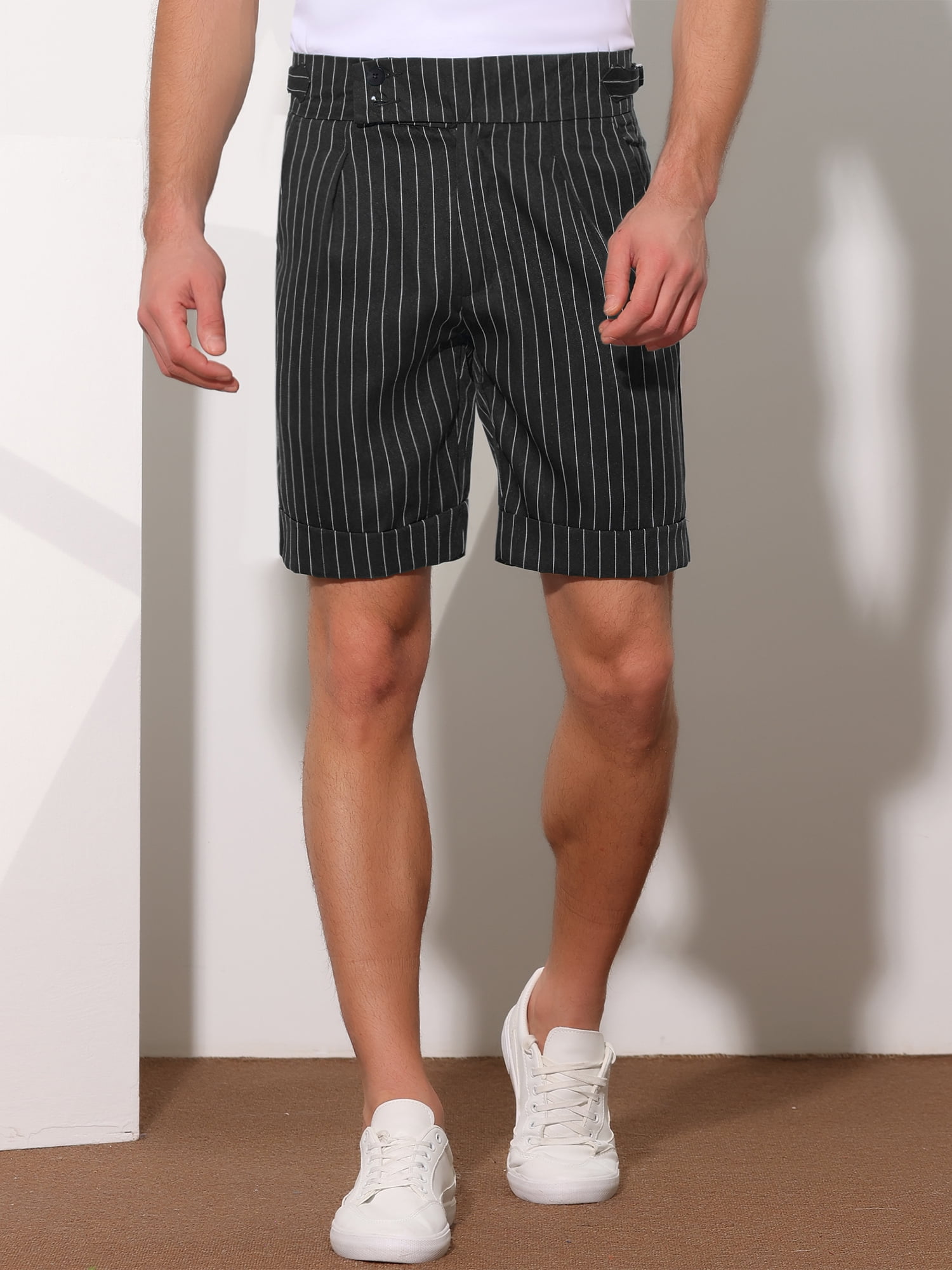Shinzo Ukiyo Pinstripe Pleated Shorts 30 Unique Bargains