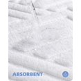 thumbnail image 3 of Alfombrilla de baño antideslizante, alfombrilla absorbente para baño, alfombrilla de ducha de microfibra suave, lavable a máquina, 40 x 60 cm, color blanco, 3 of 5