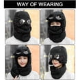 thumbnail image 4 of Winter Thermal Hat with Built-in Goggles, Face Mask & Glasses Compatibility Hat for Skiing, Snowboarding Outdoor Sports, 4 of 7