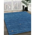 thumbnail image 3 of Ahgly Company Machine Washable Indoor Rectangle Contemporary Blue Dress Blue Area Rugs, 6' x 9', 3 of 7