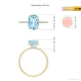 thumbnail image 5 of ANGARA Natural Cushion Cut 1.85 ct Aquamarine Engagement Ring with Diamonds in 14K Yellow Gold for Women (Size-9x7mm) | March Birthstone, Anniversary, Jewelry Gift for Women | Natural Aquamarine Ring, 5 of 9