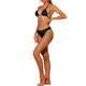 thumbnail image 2 of INSPIRAR CHIC Conjunto de Bikini de 2 Piezas con Halter Sólido, Fruncido, con Cierre de Autoatado y Parte Inferior, Traje de Baño, Color Negro, Talla L, 2 of 5