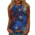 thumbnail image 2 of Frostluinai Patriotic Tank Tops for Women Sleeveless Retro Graphic Tees Crew Neck 4th of July Tanks Plus Size Independence Day Shirts, 2 of 5