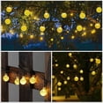 thumbnail image 4 of Guirnalda de luces LED con forma de globo de cristal Solar, 60 LED, 8 modos de iluminación IP65, guirnalda navideña para decoración de fiesta en el jardín, 1 ud./2 uds., 4 of 5