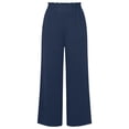 thumbnail image 5 of DHFJKG Summer Sweatpants Women Loose Fit Wide Leg Linen Trousers With Pockets Ruffle Flowy Comfortable Trendy Trousers, 5 of 5