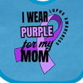 thumbnail image 4 of Inktastic I Wear Purple for My Mom Lupus Awareness Boys or Girls Baby Bib, 4 of 4