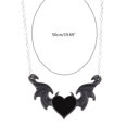 thumbnail image 4 of Milue Devil Wing Heart Necklace Retro Hip Hop Style Pendant Gothic Charming, 4 of 8