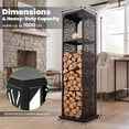 44 inch Firewood Rack Indoor, Rack Holder with vented diamond panels ...