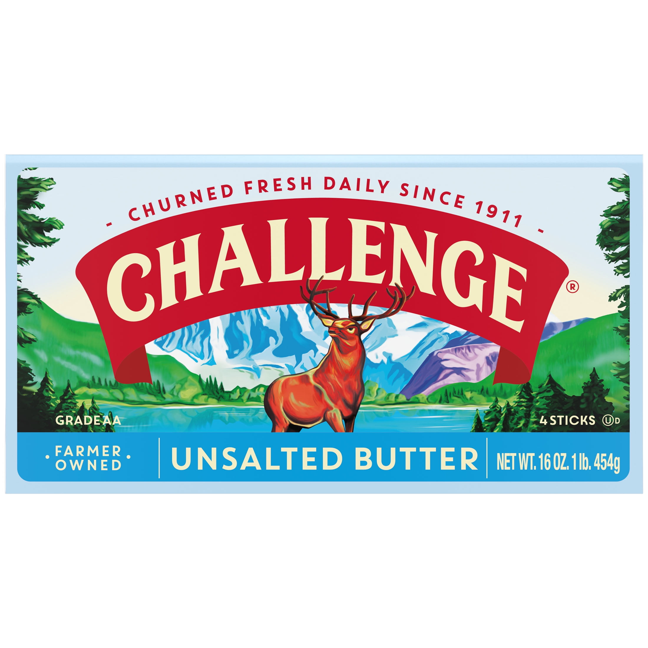 Challenge Butter, Unsalted Butter, 16 oz, 4 sticks