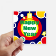 thumbnail image 1 of Joyeux Jour de l'An Souhaite Autocollant Carré Imperméable Autocollants Papier Peint Voiture Decal, 1 of 1