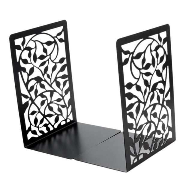 GUOOL 2 Pieces Metal Bookends Book Holder for Home Office Living Room Book Shelves E