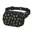 thumbnail image 2 of Fotbe Avocado Cangurera Cuadrada con Estampado de Doble Capa, Bolsa de Cintura Ajustable Mini para Hombres y Mujeres, 2 of 9