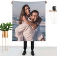 thumbnail image 4 of Custom Blanket with Picture Text Personalized Throw Blanket for Valentine's Day, Personalized Gifts for Boyfriend Girlfriend Husband Wife, Customized Photo Blankets for Anniversary Birthday Blankets, 4 of 5