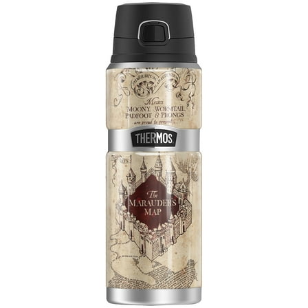 Harry Potter Marauder'S Map THERMOS STAINLESS KING Stainless Steel Drink Bottle, Vacuum insulated & Double Wall, 24oz
