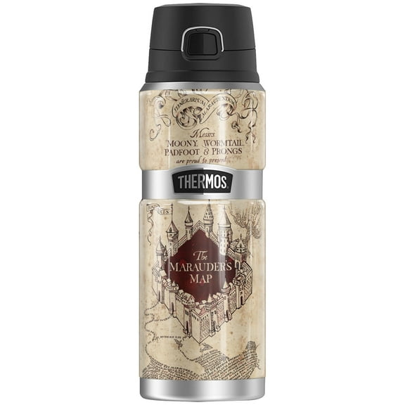 Harry Potter Marauder'S Map THERMOS STAINLESS KING Stainless Steel Drink Bottle, Vacuum insulated & Double Wall, 24oz
