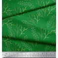 thumbnail image 3 of Soimoi Green Cotton Voile Fabric Dry Branches Tree Decor Fabric Printed Yard 42 Inch Wide, 3 of 3