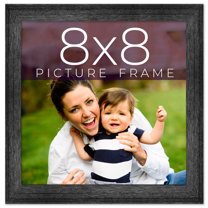 8x8 Frame Black Real Wood Picture Frame Width 1.5 inches | Interior Frame Depth 0.5 inches | Barn