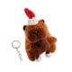 thumbnail image 4 of Llavero de peluche de capibara, animales de peluche de capibara, regalo de Navidad, capibara de Navidad bufanda verde redonda, 4 of 9