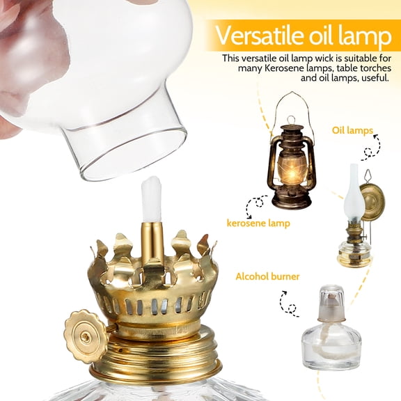 OUNONA Durable Golden Alloy Oil Lamp Wicks for Indoor and Outdoor 10Pcs