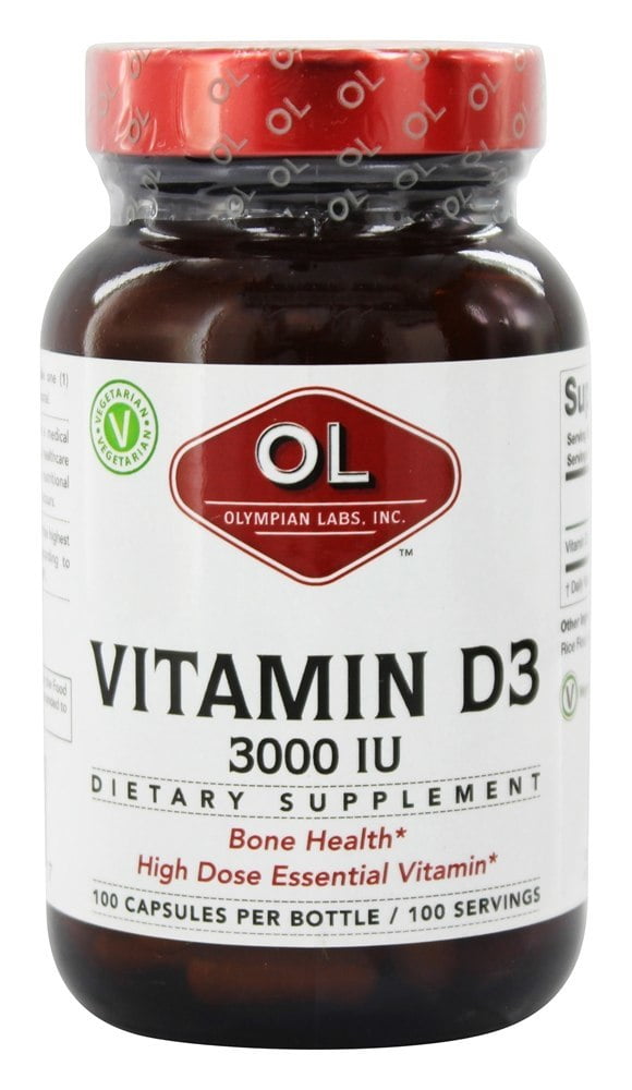 Olympian Labs Vitamin D3 3000 IU 100 Capsules