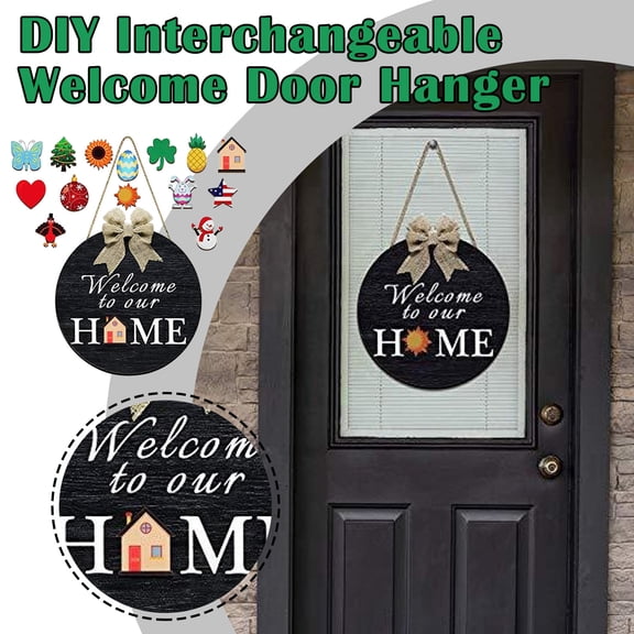 Desktop Decor,our DIY Door to Interchangeable Door Home Door Hanger Decoration Welcome Welcome Decoration & Hangs