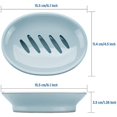 thumbnail image 5 of Jabonera, soporte para jabonera de drenaje, jabonera de plástico con orificio de drenaje, caja de contenedor de esponja de lavado desmontable de doble capa, utilizada en baño y cocina, 5 of 5