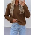 thumbnail image 6 of PRETTYGARDEN Women's Fall Fashion V Neck Cozy Sweaters | Soft Stretchy Warm, Chunky Knit Pullover, Loose Fit Long Sleeve Tops, Dressy Casual Blouses,Trendy Holiday Winter Outfits, 6 of 10