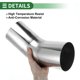 thumbnail image 5 of Tubería de escape personalizada de 45 grados Unique Bargains, tubo de escape modificado para automóvil, longitud de 150 mm/5.91", acero inoxidable 304 tono plateado, diámetro exterior de 4.5", 5 of 7