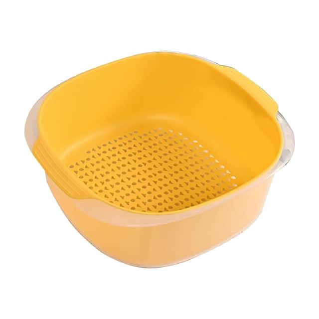 Fruit Basket for Kitchen Vegetable Basket Strainer for Washing Vegetables and Fruit Multifunctional Kitchen Vegetable Washing Basket Strainer and Soaking Bowl Fruit Bowl Bowls for Kitchen